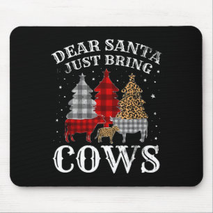 Mousepad Caros Papais noeis Tragam Vacas Xadrez de Natal