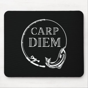 Mousepad Carpe Diem Aproveite a Carpa Piada de Pesca Carpe