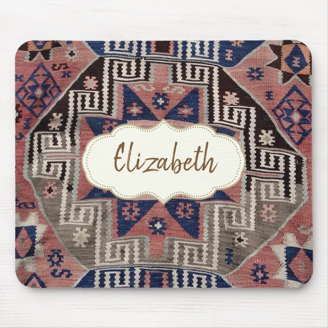 Mousepad Carpete Persa Vermelho Vermelho Antiguo Turco (Frente)