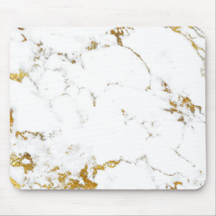 Mousepad Carrara Mínima Lux Dourada Mármaco de Cinzas Bra