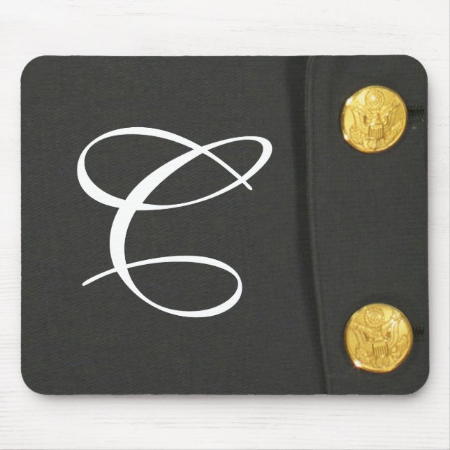 Mousepad Carregador de Mouse Inicial de Monograma Uniforme  (Frente)