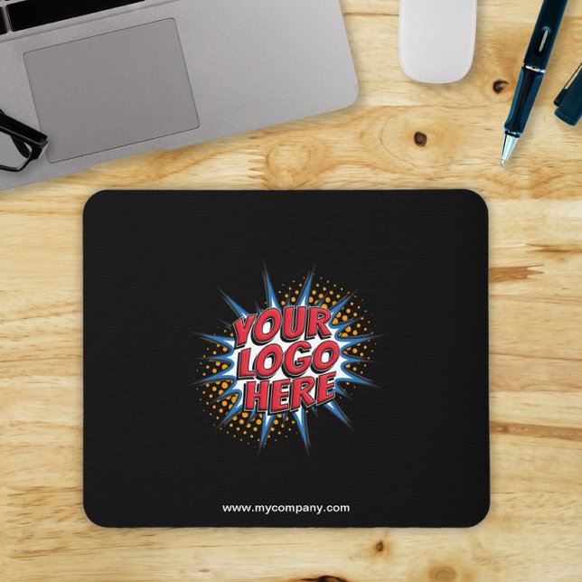 Mousepad Carregamento de logotipo preto simples moderno (Criador carregado)