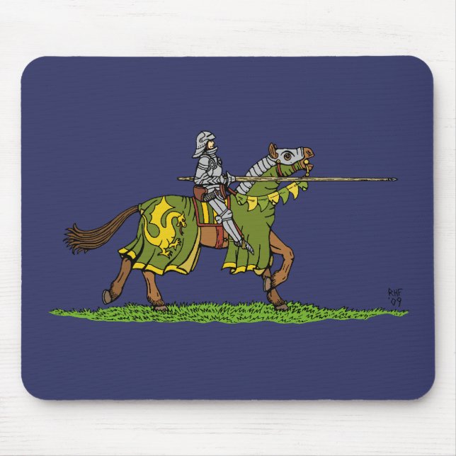 Mousepad Carregando Cavaleiro Medieval (Frente)