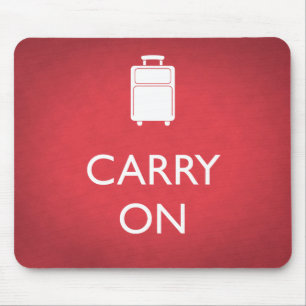 Mousepad CARREGAR LIGADO - Bagagem - Vermelho Engraçado