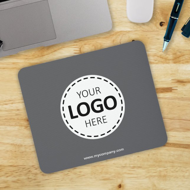 Mousepad Carregar logotipo Cinzas simples modernas (Criador carregado)