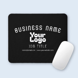 Mousepad Carregar logotipo preto e branco retrormoderno (ed