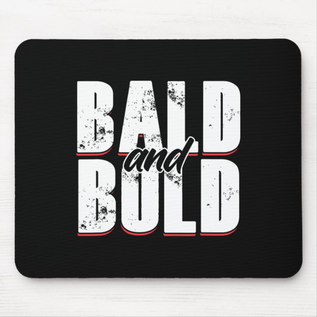 Mousepad Carreira Bald Cabeça Bald Cabeça Cálida Alopecia C (Frente)