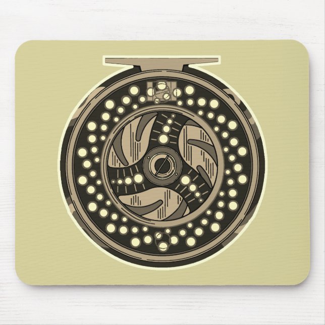 Mousepad Carretilha de pesca com mosca (Frente)