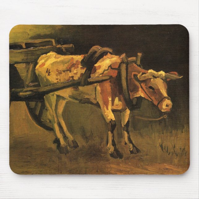Mousepad Carrinho com Ox Vermelho e Branco (Vincent van Gog (Frente)