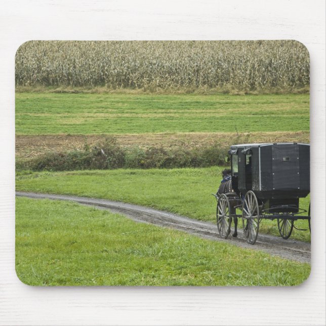 Mousepad Carrinho de Amish na pista da fazenda, Ohio do (Frente)