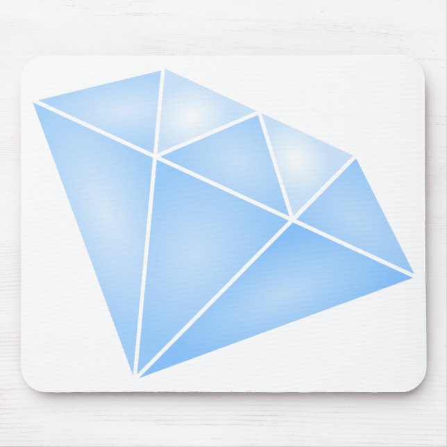 Mousepad Carrinho de Diamante Azul brilhante (Frente)