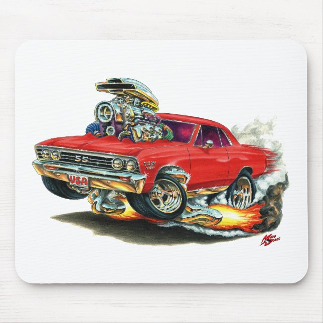 Mousepad Carro 1967 do vermelho de Chevelle (Frente)