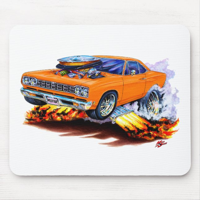 Mousepad Carro 1968-69 da laranja do Roadrunner (Frente)