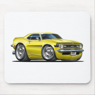 Mousepad Carro 1968 Amarelo-Preto de Camaro
