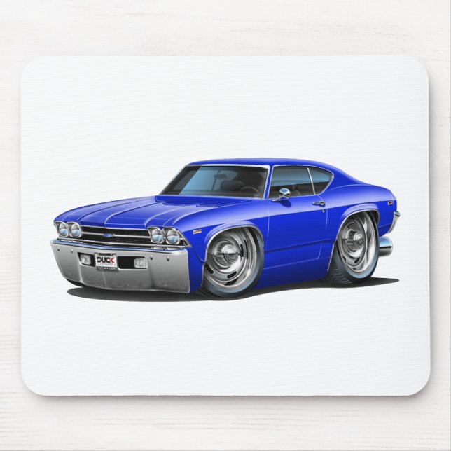 Mousepad Carro 1969 do azul de Chevelle (Frente)