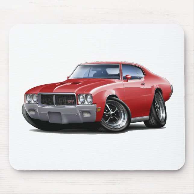 Mousepad Carro 1970-72 do vermelho de Buick GS (Frente)