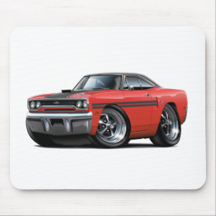 Mousepad Carro 1970 superior Vermelho-Preto de Plymouth GTX