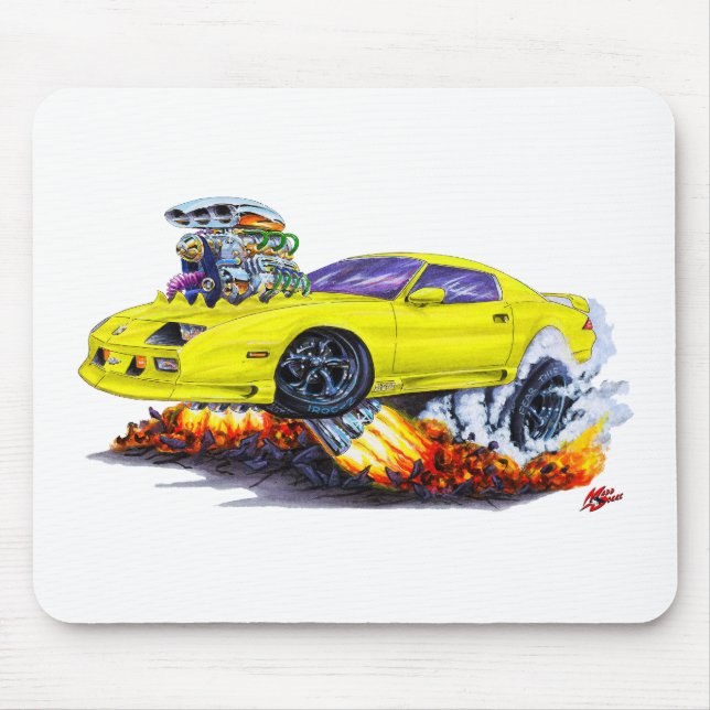 Mousepad Carro 1982-92 amarelo de Camaro (Frente)
