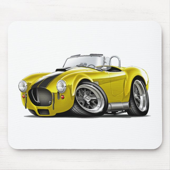 Mousepad Carro Amarelo-Preto da cobra (Frente)