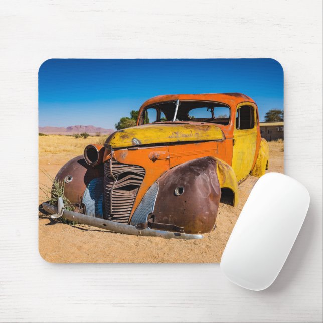 Mousepad Carro antigo e abandonado em Solitaire, Namíbia (Com mouse)