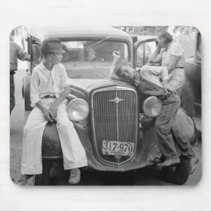 Mousepad Carro antigo, família de depressão de Excelente, 1
