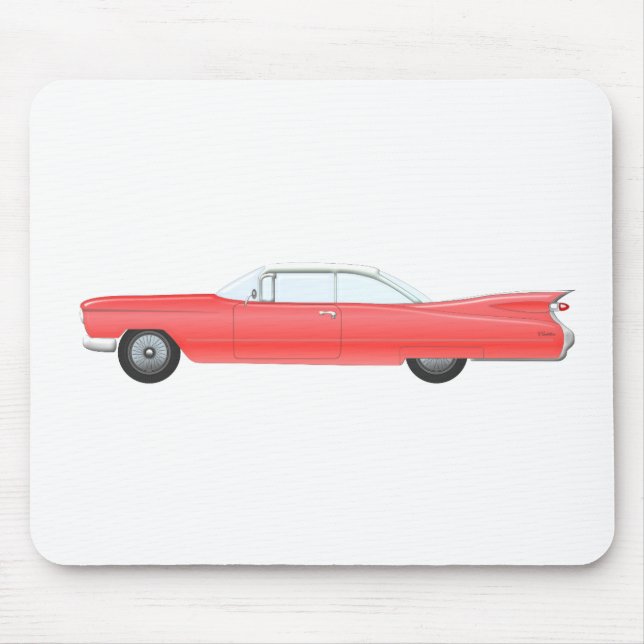 Mousepad Carro Clássico Rosa (Frente)