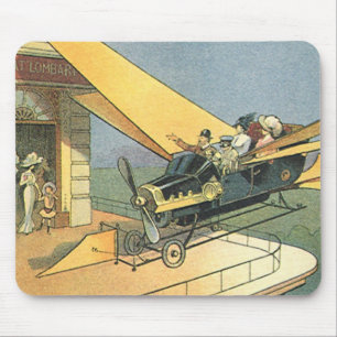 Mousepad Carro conversível Steampunk de ficção científica v