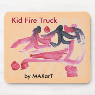 Mousepad Carro de bombeiros do miúdo por MAXarT