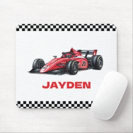 Mousepad Carro de Corrida Vermelho Personalizado para Menin