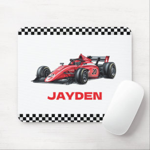 Mousepad Carro de Corrida Vermelho Personalizado para Menin