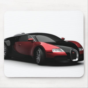 Mousepad Carro de esportes preto e vermelho