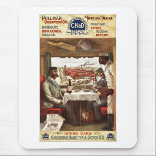 Mousepad Carro de jantar do Pullman no trem 1894