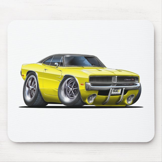 Mousepad Carro do amarelo do carregador de Dodge (Frente)