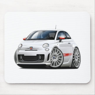 Mousepad Carro do branco de Fiat 500 Abarth
