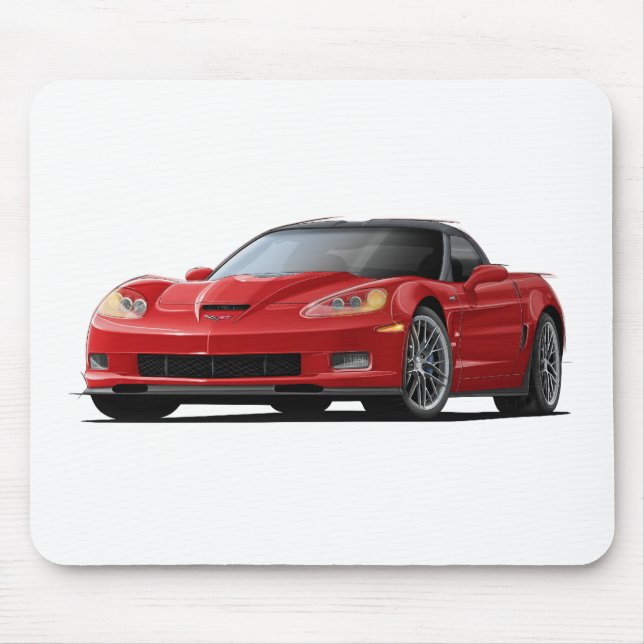 Mousepad Carro do vermelho de Corveta ZR1 (Frente)