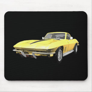 Mousepad Carro Esportivo Corvette 1967: Conclusão Amarela
