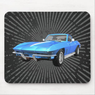 Mousepad Carro Esportivo Corvette 1967: Término Azul:Mouse