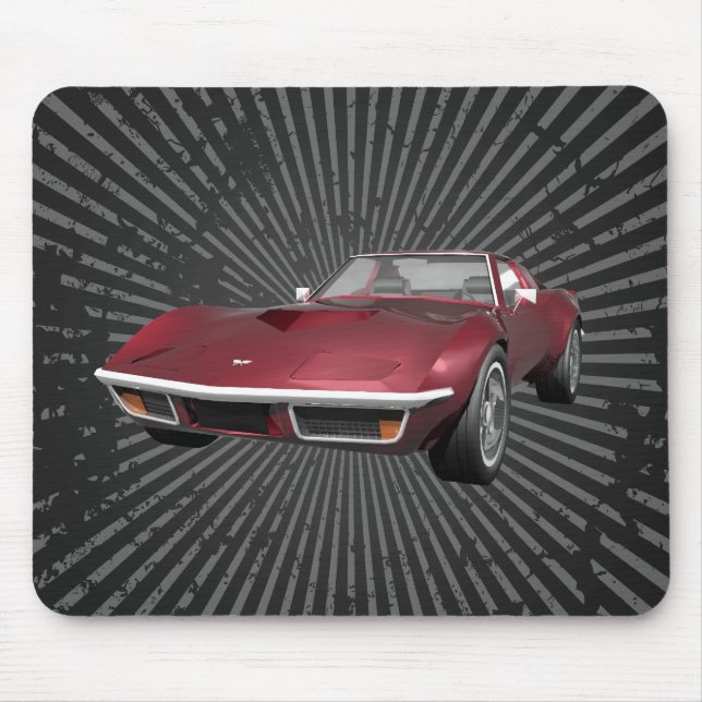 Mousepad Carro Esportivo Corvette 1970: Candy Apple Finish: (Frente)
