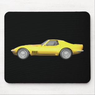 Mousepad Carro Esportivo Corvette 1970: Conclusão Amarela