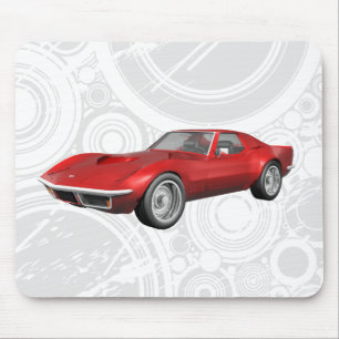 Mousepad Carro Esportivo Corvette 1970: Término Vermelho: 