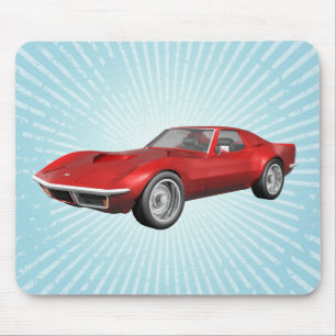 Mousepad Carro Esportivo Corvette 1970: Término Vermelho:M