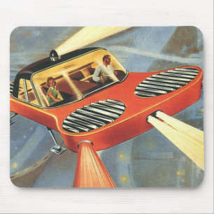 Mousepad Carro futurista do vôo da ficção científica do