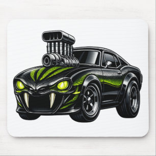 Mousepad Carro Musculoso Olho de Cobra Superalimentado