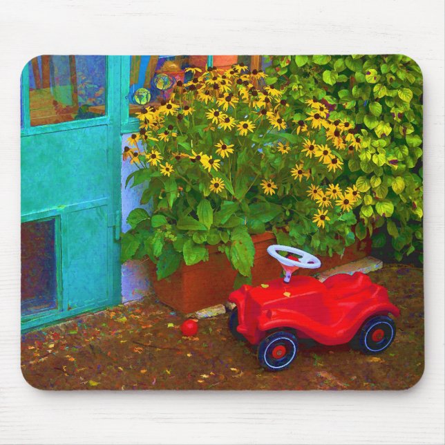 Mousepad Carro plástico vermelho (Frente)