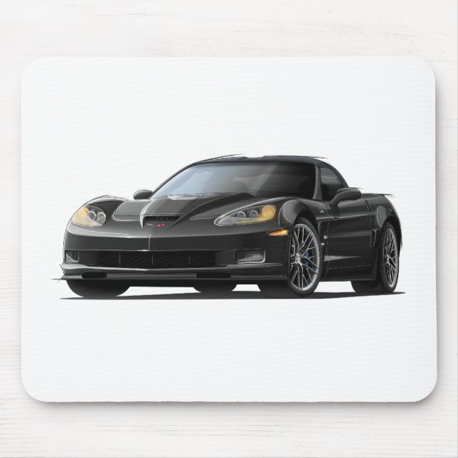 Mousepad Carro preto de Corveta ZR1 (Frente)