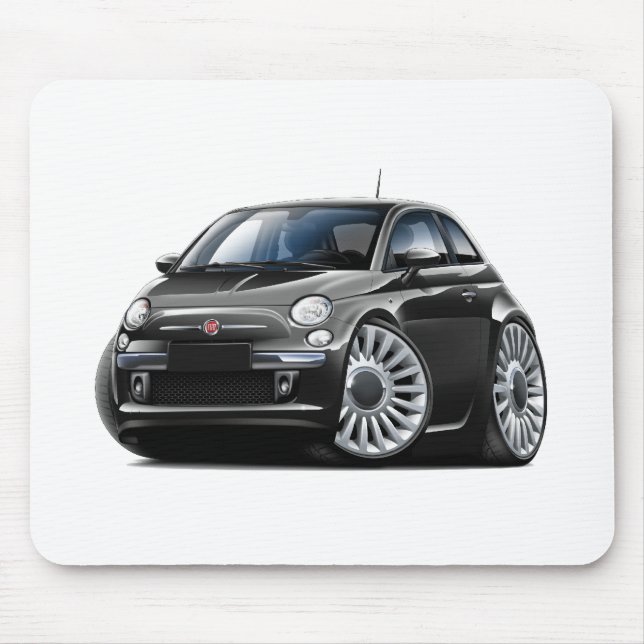 Mousepad Carro preto de Fiat 500 (Frente)