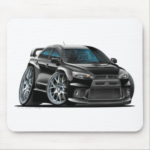 Mousepad Carro preto de Mitsubishi Evo