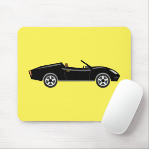 Mousepad Carro Preto Retroativo com Corante Amarelo BG