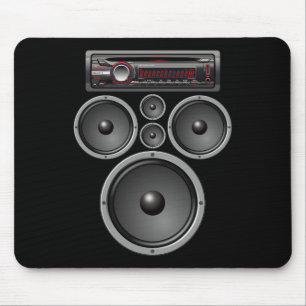 MOUSEPAD CARRO STEREO AUTO-FALANTES SISTEMA AUDIO HALLOWEUS