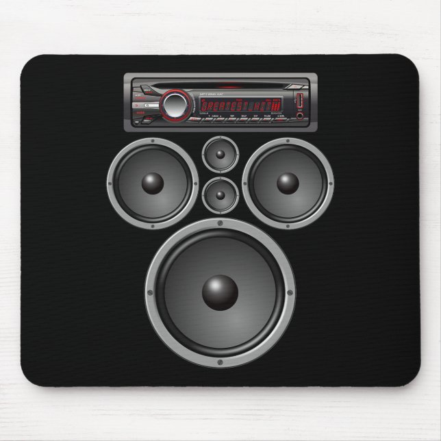 MOUSEPAD CARRO STEREO AUTO-FALANTES SISTEMA AUDIO HALLOWEUS (Frente)